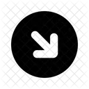 Arrow circle down right  Icon
