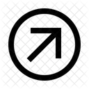 Arrow Circle Top Right Directional Pointer Icon