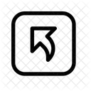 Arrow Curved Alt Top Left Box Arrow Arrows Icon