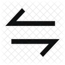 Arrow Data Transfer Horizontal Line Sharp Icon
