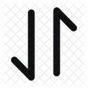 Arrow Data Transfer Vertical Line Rounded Icon