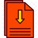 Arrow Down Document Download Icon