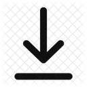Arrow Down Align Line Rounded Icon
