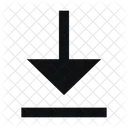 Arrow Down Align Fill Sharp Icon