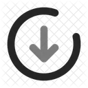 Arrow Down Circle Gap Arrow Duo Line Icon