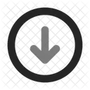 Arrow Down Circle Arrow Duo Line Icon