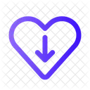 Arrow Down Heart  Icon
