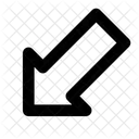 Arrow down left  Icon