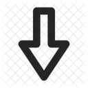 Arrow Down Outline Arrow Duo Line Icon