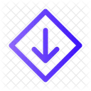 Arrow Down Rhombus  Icon