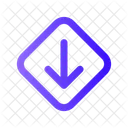Arrow Down Rhombus  Icon