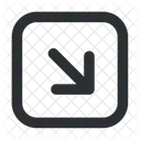 Arrow Down Right Square Contained Arrows Arrow Icon