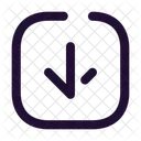 Arrow Down Square  Icon