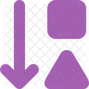 Arrow Down Square Triangle Direction Icon