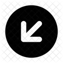 Arrow-downleft-circle  Icon