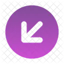 Arrow-downleft-circle  Icon