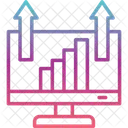 Arrow growth increase money profit bar  Icon