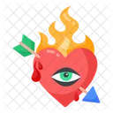 Heart Evil Heart Arrow Heart Icon