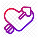 Arrow Romantic Heart Shot Icon