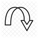 Arrow Curved Down Icon