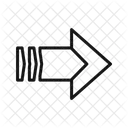 Arrow Striped Right Icon