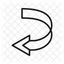 Arrow Curved Left Icon