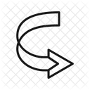 Arrow Curved Right Icon