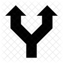 Arrow Fork Bifurcation Icon