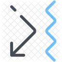 Uneven Surface Arrow Direction Icon