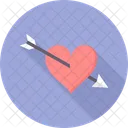 Arrow In Heart Heart Love Icon