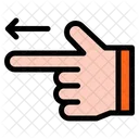 Arrow Left Hand Hands And Gestures Icon