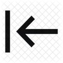 Arrow Left Align Line Sharp Icon