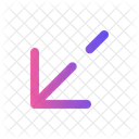 Arrow-left-down  Icon