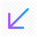 Arrow Left Down Icon