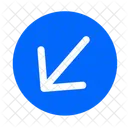 Arrow Left Downward Icon
