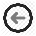 Arrow Left Edgy Circle Arrow Duo Line Icon