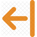 Arrow Left From Line Direction Symbol