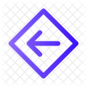 Arrow Left Rhombus  Icon