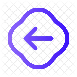 Arrow Left Round Corners Closed  Icon