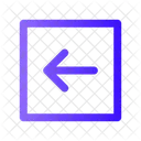 Arrow Left Square  Icon