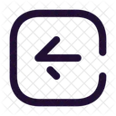 Arrow Left Square  Icon