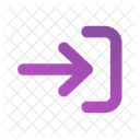 Arrow Left To Bracket Icon