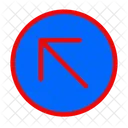 Arrow Left Upward Sign Arrow Icon