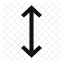 Arrow Move Vertical Line Sharp Icon