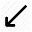 Arrow Narrow Bottom Left  Icon
