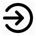 Arrow Narrow Circle Broken Down Icon