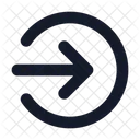 Arrow Narrow Circle Broken Down Icon
