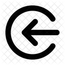 Arrow Narrow Circle Broken Left Icon