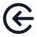 Arrow Narrow Circle Broken Left Icon