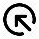 Arrow Narrow Circle Broken Up Left Icon